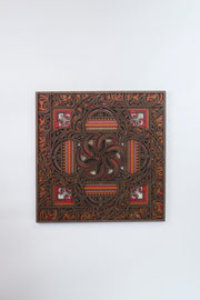 Multi-layer wooden wall art, Handcrafted Mandala Panel | 8 Layer Square Wood Wall Art  | Raw or Painted Option | 50-75-100cm | 3D Boho Decor