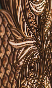 3D Layered Wall Art – 7 Layer Hand Painted MDF Vertical Decor | Tall Wood Mandala Panel | 60cm 80cm 100cm | Free Express Shipping