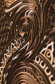 3D Layered Wall Art – 7 Layer Hand Painted MDF Vertical Decor | Tall Wood Mandala Panel | 60cm 80cm 100cm | Free Express Shipping