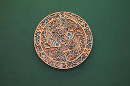 3D Koi Fish Mandala Wall Art – Layered Wood Wall Decor | Symbol of Perseverance & Growth | Hand Painted MDF | 50-75-100cm | Free Express