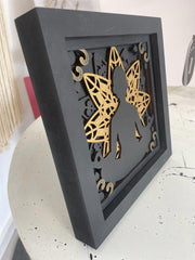 Meditation Mandala Wood Art – 5 Layer Laser Cut Wall Decor – Handmade Spiritual Zen Frame – Free Express Shipping