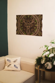Multilayer wooden wall art,Sacred Forest Deer Wall Art – 7 Layer Laser Cut Mandala – Woodland Spirit Decor – Premium Handmade Gift