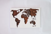 Wooden World Map Wall Art 8-Layer | Laser Cut Mandala Design | Boho Travel Decor | Multiple Sizes | Handmade | Free Express Shipping