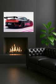 Automotive Poster with Neon Lights, Acrylic LED Wall Art, Custom Backlit Poster, Car Enthusiast Gift, High, Car wall decor