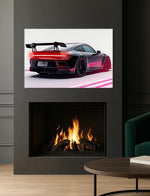 Automotive Poster with Neon Lights, Acrylic LED Wall Art, Custom Backlit Poster, Car Enthusiast Gift, High, Car wall decor