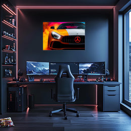 Automotive Neon Sign, UV Printed LED Wall Art, Luxury Car Garage Decor, Supercar Light Sign, Man Cave Gift, Led Auto Enthusiast Art