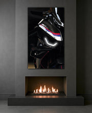 Sport Motorcycle LED Tail Light Poster | UV Print Neon Wall Art for Garage Decor – Free Remote + Gift