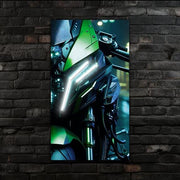 Green Sport Bike Neon Poster | LED UV Print Motorcycle Wall Art for Garage & Man Cave – Free Remote