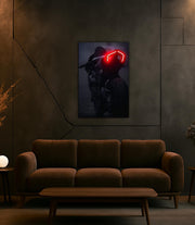 Motorcycle Tail Light LED Art | UV Printed Neon Moto Wall Decor for Garage, Man Cave or Bedroom