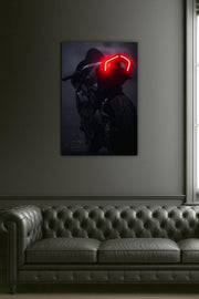 Motorcycle Tail Light LED Art | UV Printed Neon Moto Wall Decor for Garage, Man Cave or Bedroom