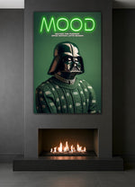Sci-Fi Parody Art Print | Funny Helmet Man Wall Decor | Green Mood Poster Gift