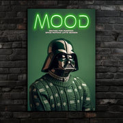 Sci-Fi Parody Art Print | Funny Helmet Man Wall Decor | Green Mood Poster Gift