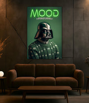 Sci-Fi Parody Art Print | Funny Helmet Man Wall Decor | Green Mood Poster Gift