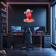 Abstract Gamer Room Neon Wall Art | Modern Plexiglass LED Poster | Colorful Face Decor