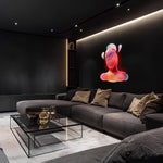 Abstract Gamer Room Neon Wall Art | Modern Plexiglass LED Poster | Colorful Face Decor