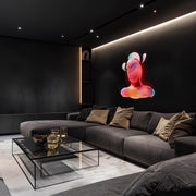 Abstract Gamer Room Neon Wall Art | Modern Plexiglass LED Poster | Colorful Face Decor