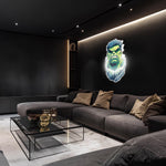 Green Rage Hero Neon Sign | Comic Style Plexiglass Wall Art | Gamer Room UV LED Decor