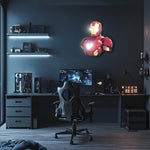Futuristic Red Armor Neon LED Wall Art – UV Plexiglass Light Panel for Gamer Room or Teen Wall Decor – Free Shipping