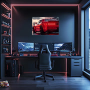 Automotive Poster with Neon Lights, Acrylic LED Wall Art, Custom Backlit Poster, Car Enthusiast Gift, High, Car wall decor
