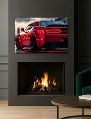 Automotive Poster with Neon Lights, Acrylic LED Wall Art, Custom Backlit Poster, Car Enthusiast Gift, High, Car wall decor