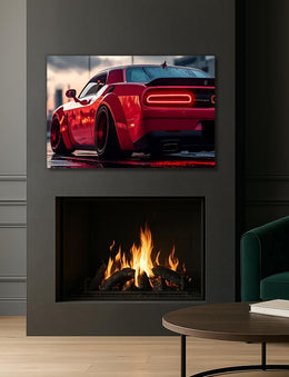 Automotive Poster with Neon Lights, Acrylic LED Wall Art, Custom Backlit Poster, Car Enthusiast Gift, High, Car wall decor