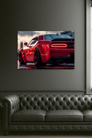 Automotive Poster with Neon Lights, Acrylic LED Wall Art, Custom Backlit Poster, Car Enthusiast Gift, High, Car wall decor