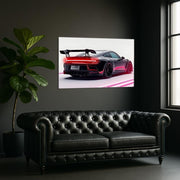 Automotive Poster with Neon Lights, Acrylic LED Wall Art, Custom Backlit Poster, Car Enthusiast Gift, High, Car wall decor