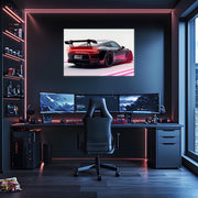 Automotive Poster with Neon Lights, Acrylic LED Wall Art, Custom Backlit Poster, Car Enthusiast Gift, High, Car wall decor