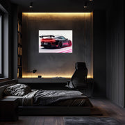 Automotive Poster with Neon Lights, Acrylic LED Wall Art, Custom Backlit Poster, Car Enthusiast Gift, High, Car wall decor