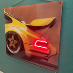Acrylic Poster with Neon Lights , Custom LED Backlit Wall Art , High,Quality Automotive Poster for Car Enthusiasts, Gifting