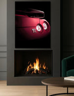 Red Sports Car Tail Light Neon Wall Art – LED Glow, Free Remote & Shipping – UV Print
