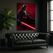 Dark Warrior Neon Wall Art | Red Lightsaber LED Poster | Sci-Fi Room Decor Gift