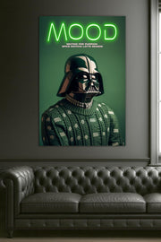 Sci-Fi Parody Art Print | Funny Helmet Man Wall Decor | Green Mood Poster Gift