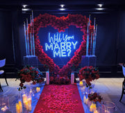 Will You Marry Me Neon Sign – Love Light for Proposal, Wedding or Engagement – Custom LED Wall Decor – Free Shipping
