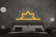 Lotus Mandala Neon Sign: Boho Bedroom Spiritual Decor - Dimmable