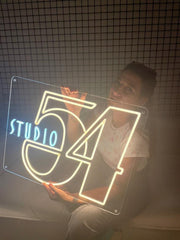 Studio 54 Neon Sign: Retro Disco Party Decor