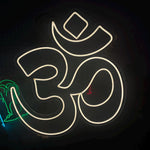 Om Neon Sign: Spiritual Yoga Meditation Room Decor - LED Plexiglass