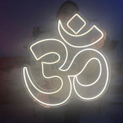 Om Neon Sign: Spiritual Yoga Meditation Room Decor - LED Plexiglass