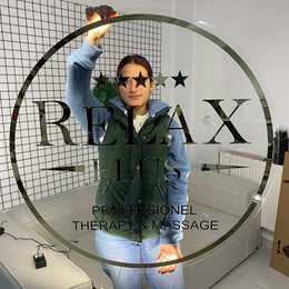 Custom LED Logo Sign: Personalized Plexiglass Wall Art for Business