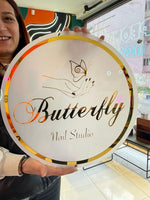Custom LED Logo Sign: Personalized Plexiglass Wall Art for Business