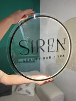 Custom LED Logo Sign: Personalized Plexiglass Wall Art for Business