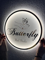 Custom LED Logo Sign: Personalized Plexiglass Wall Art for Business