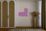 Pink Cat Neon Sign: Heart Tail LED Wall Art for Pet Lovers