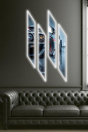 Acrylic UV‑Printed LED Car Wall Art with Dimmer