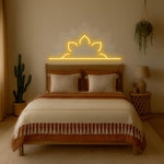 Lotus Mandala Neon Sign: Boho Bedroom Spiritual Decor - Dimmable