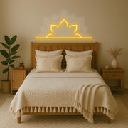 Lotus Mandala Neon Sign: Boho Bedroom Spiritual Decor - Dimmable