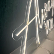 It Was Always You Neon Sign: Wedding Plexiglass LED Light Decor