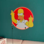 Funny Cartoon Neon Sign: Red Circle LED Light for Man Cave