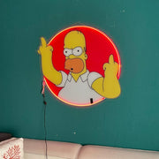 Funny Cartoon Neon Sign: Red Circle LED Light for Man Cave