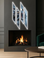 Acrylic UV‑Printed LED Car Wall Art with Dimmer